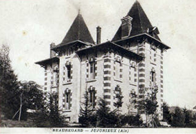 La villa de Beauregard sur une carte postale ancienne